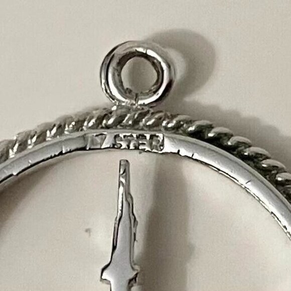 Vintage Sterling Silver Toronto Canada Skyline Pendant Charm No Loop - Picture 8 of 16